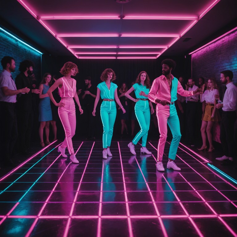 Imagine a vibrant musical journey back to the 1970s, where funky bass lines fuse with swirling psychedelic synths and electric guitar solos, creating an upbeat, danceable track reminiscent of disco nights and vibrant street parties.