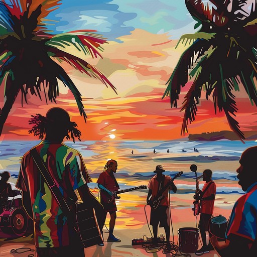 A vibrant composition blending catchy reggae rhythms with buoyant melodies, capturing the essence of a lively tropical beach party. This track features groovy guitar riffs, upbeat percussions, and an essence of island spirit, designed to evoke feelings of joy and freedom. Perfect for any festive gathering or sunny day vibes.