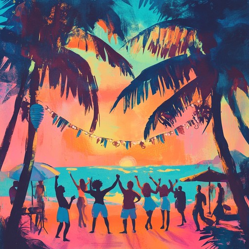 A dynamic track that infuses ecstatic beats with tropical reggaeton vibes, perfect for a beach fiesta. The fusion of rhythmic percussion, melodic brass, and pulsating bass lines brings the essence of a vibrant and euphoric caribbean celebration to life. Feel the energy and joy as the music sets the perfect backdrop for dancing under the tropical sun.