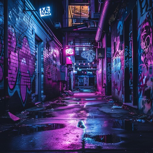 Explore a labyrinthine urban nightlife filled with brooding synth textures, sharp beats, and ghostly vocal samples. This piece creates an intense, suspenseful ambiance reflective of a cyberpunk cityscape.