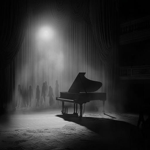 A haunting instrumental featuring dramatic piano that summons the mysterious ambience of a gothic cabaret, enveloping the listener in whispers and shadows.