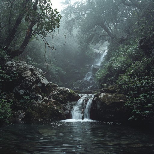 Immerse yourself in a serene soundscape that evokes the gentle flow of a waterfall. Layers of soothing melodies and subtle, ethereal textures create a tranquil atmosphere, perfect for relaxation or meditative journeys. Imagine each note falling like a crystal drop in a calming cascade, inviting peaceful reflection and inner calm.