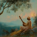 a serene hindustani instrumental featuring calming evening raga sitar