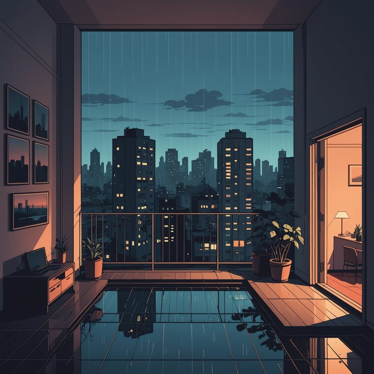 This instrumental piece captures the essence of solitude and introspection with a chillwave style. Subtle synth lines weave through a soundscape filled with textured layers and occasional mellow beats, crafting a mood of peaceful isolation within an urban setting.