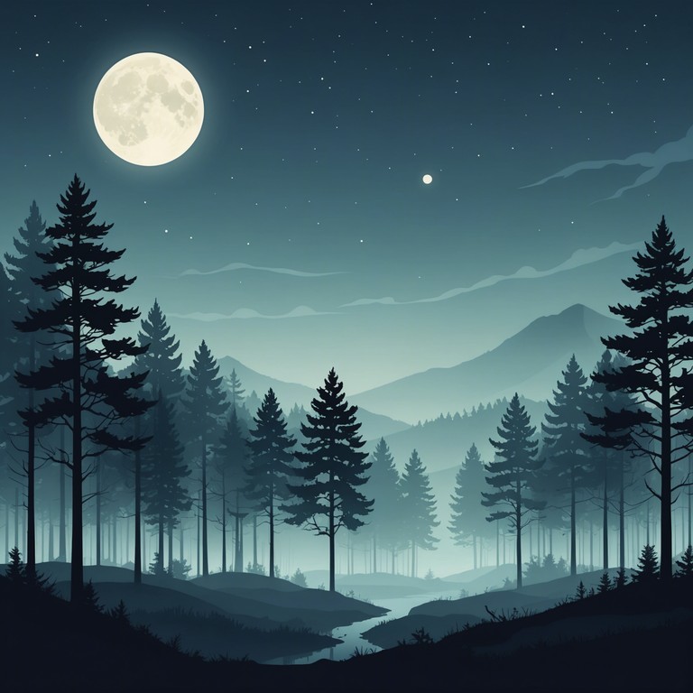 Imagine exploring the depths of one's own feelings during a solitary night walk through a thick forest, with only the moon as a companion. The soundscape elevates the sense of solitude and introspection, enveloping the listener in a blanket of ethereal darkness.