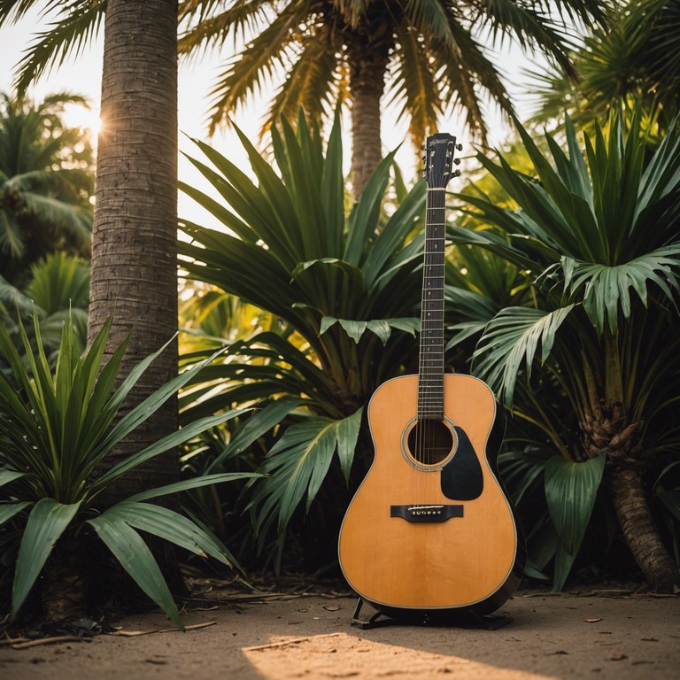 A relaxing and uplifting melody that captures the essence of a peaceful morning by the sea, with gentle guitar plucking evoking the first rays of sunlight.