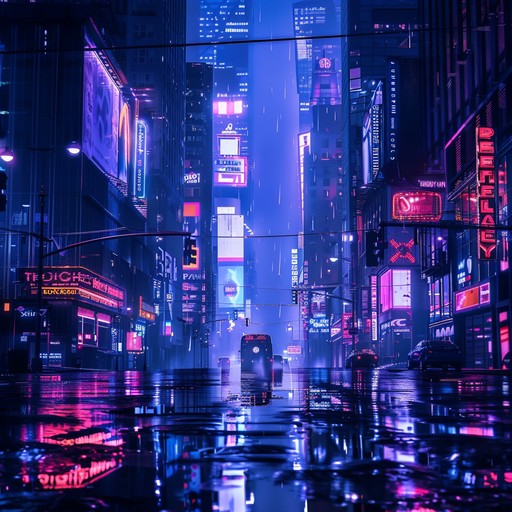 Engage listeners with a suspenseful blend of synthetic textures and driving beats, imitating the energy of a high stakes chase through a sprawling, futuristic metropolis. The song should use layered synths, pulsing bass lines, and metallic percussion to create an atmosphere of urgency and tension, drawing inspiration from the cyberpunk aesthetic.