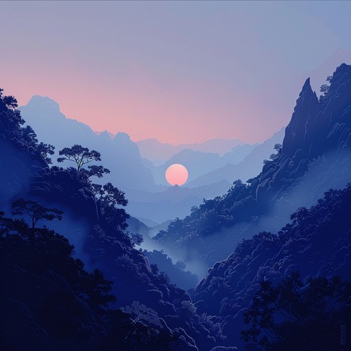 Imagine a mellifluous composition capturing the essence of a tranquil dusk, with gentle melodies flowing like a soft river under a velvet sky. The song builds a sense of peace and introspection, making it perfect for evening relaxation or meditation.