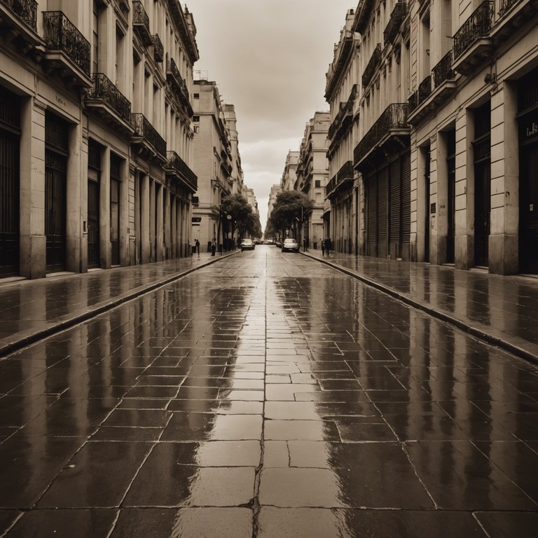 This composition explores the depth of reflective thoughts that pace through one's mind while roaming the silent, moonlit streets of an old buenos aires neighborhood, echoing the city's historic relationship with tango.