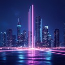 an urban synthwave track with pulsing beats and retro synths