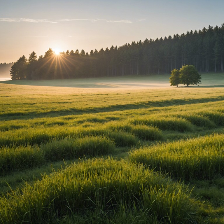 An acoustic masterpiece, weaving soft guitar chords and harmonies that reflect the quiet joy of dawn breaking and nature awakening. Ideal for introspective listening or setting a positive mood in any environment.