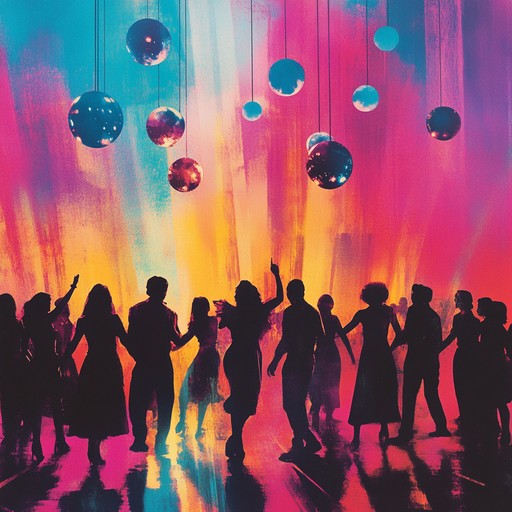 An energetic instrumental track capturing the essence of 1970s funk and disco, featuring groovy basslines, lively brass sections, and rhythmic guitar riffs that inspire dancing and celebration