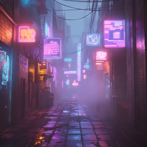 Experience the calm side of cyberpunk with soothing synths and subtle rhythms. This track blends the futuristic ambiance with a touch of serenity, transporting you to a peaceful neon lit cityscape.