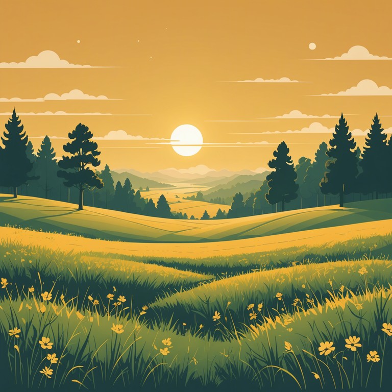 A gentle and soothing acoustic guitar composition that captures the essence of a tranquil meadow bathed in the golden light of dawn. This track provides a backdrop for introspection and calm, perfect for unwinding or gentle contemplation.