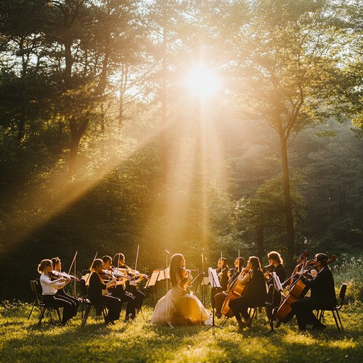 This orchestral piece is a vibrant, uplifting symphony that celebrates joy and the warmth of sunny days. It features lively melodies from strings and woodwinds, conveying the feeling of dancing happily under clear blue skies. The music evokes a sense of carefree delight and the simple pleasures of life.