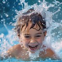 playful splashing water sounds in the summer sun