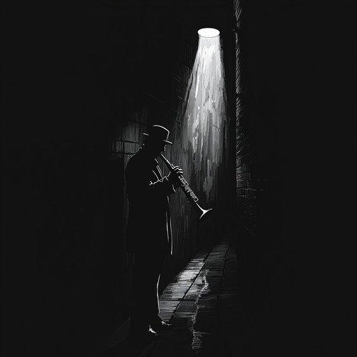 An eerie blend of traditional klezmer riffs and modern dark ambient soundscapes, creating a chilling atmosphere. The clarinet's haunting tones guide listeners through a shadowy labyrinth, while subtle, dissonant harmonies amplify the sense of dread. Perfect for a suspenseful scene in a period film or an unsettling background score.