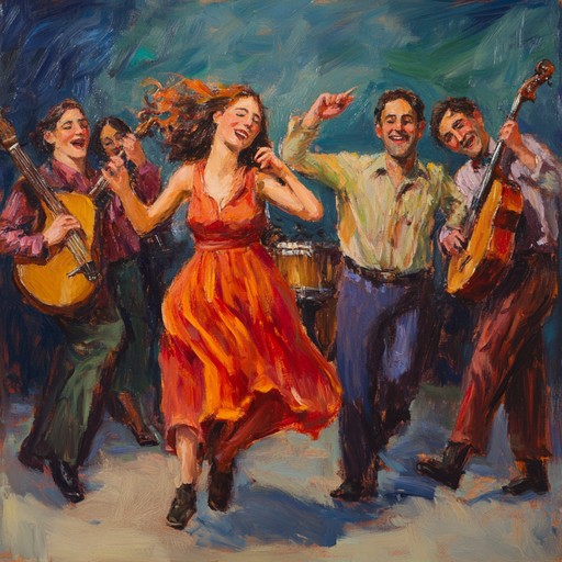 A spirited instrumental klezmer piece overflowing with lively melodies and infectious rhythms. The clarinet leads with energetic tunes, inviting listeners to dance and celebrate. The song paints a picture of festive gatherings and communal joy