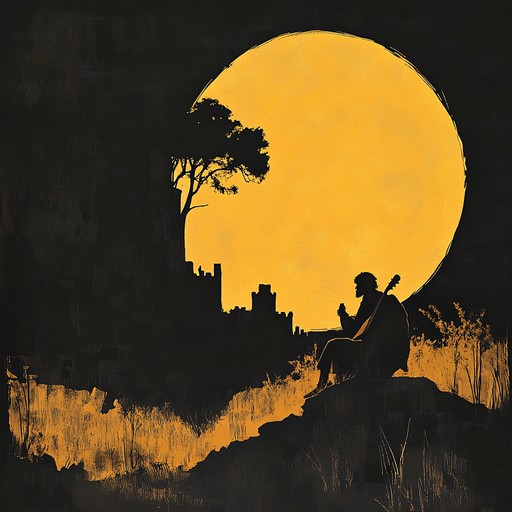 An entrancing instrumental piece inspired by medieval troubadour melodies, featuring hypnotic lute patterns that create an ambiance of ancient mystique. The song draws listeners into a trance like state with its repetitive yet evolving motifs, evoking images of moonlit castles and wandering minstrels.