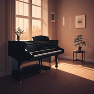 piano notes embody twilight's calm