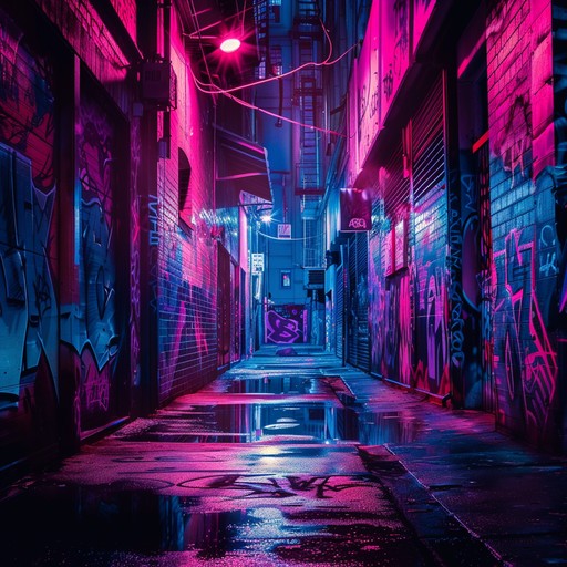 Dive into a raw, urbane soundscape filled with distorted guitars and gritty synths. This track captures the vibe of tawdry city nightlife, blending the glamorous sheen of neon lights with an underlying edge of grime and defiance. The relentless rhythm and electrifying riffs transport you to a back alley club in the heart of downtown, where rebellious energy and raw emotion run wild.