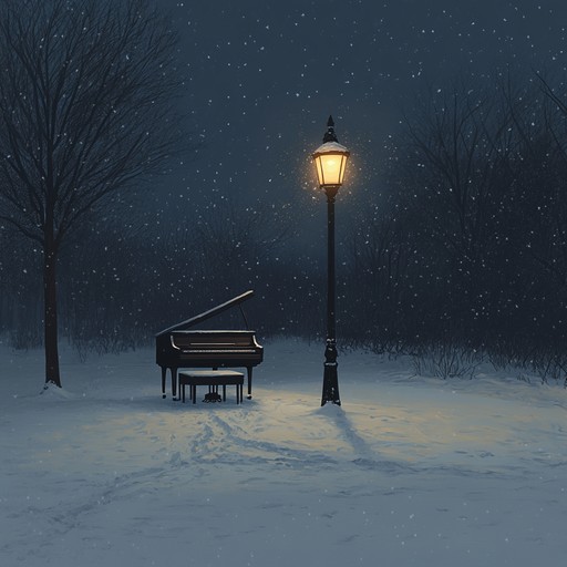 This reflective instrumental captures the essence of winter's quiet beauty and the heartache of past holidays, using piano and subtle string arrangements for a poignant melancholic atmosphere