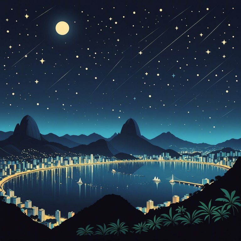 This track embodies the reflective calm of a brazilian evening, blending traditional samba rhythms with a soothing, reflective mood. The music slowly carries the listener through the scenic landscapes of rio de janeiro at nightfall, emphasizing the soulful and introspective qualities of samba.