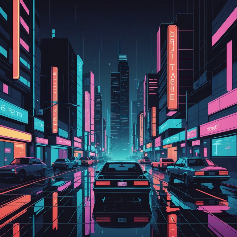 This track evokes a journey through a neon lit urban landscape shrouded in mystery and intrigue. With pulsating beats and a haunting bassline, it refects the pulse of a futuristic dystopian city where technology blurs with human emotions. The music gradually builds a complex layer of sounds that echo the eerie beauty and isolation of such a world.