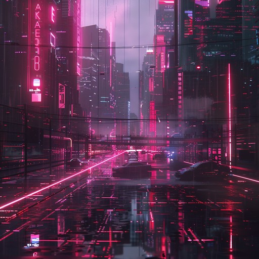 Experience a serene exploration of a neon lit cyberpunk world. Ambient synths blend with soft, rhythmic beats, evoking a sense of futuristic tranquility and mystery.