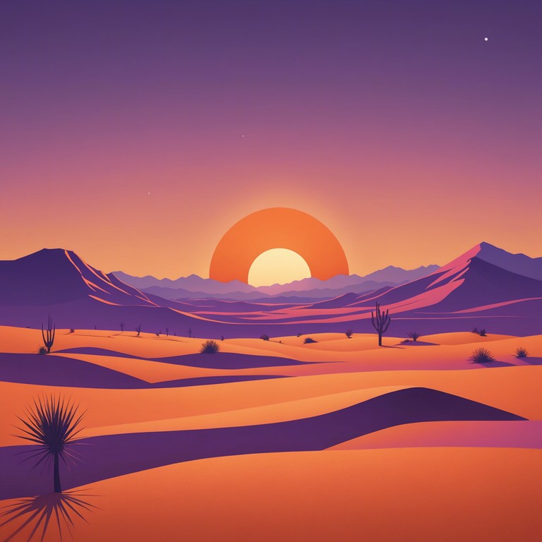 Imagine a sonic journey across endless dunes at sunset, where the rhythmic, slow beats of exotic percussion blend seamlessly with the serene swirls of ambient sounds, evoking images of a tranquil oasis in the heart of a windswept desert. This downtempo track uses lush, expansive instrumentals to guide listeners through an immersive auditory experience of peace and solitude.