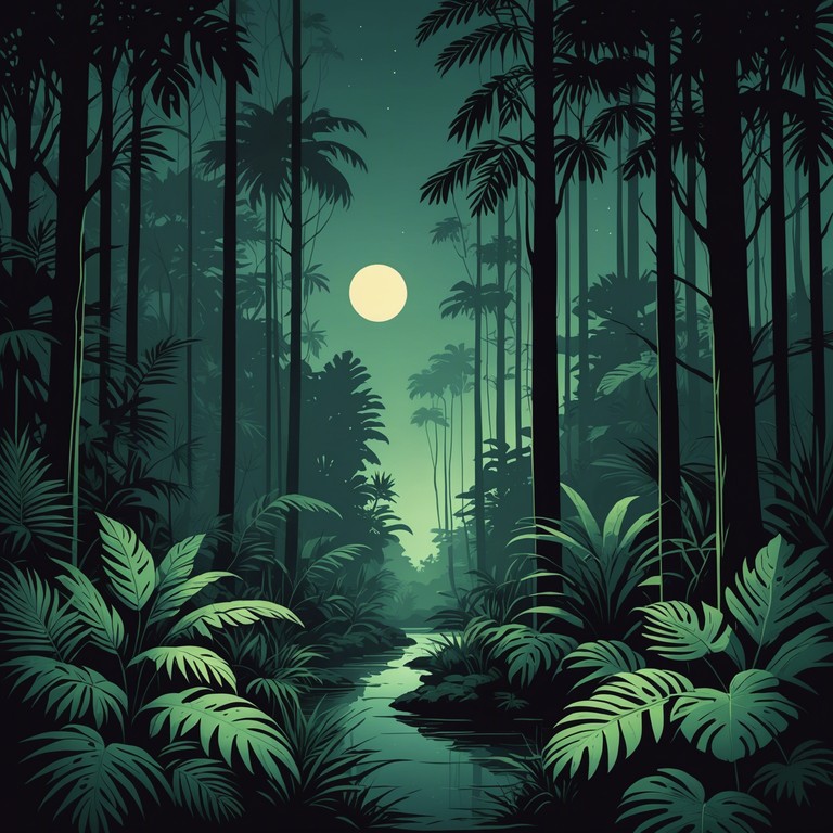 This track features deep, repetitive tribal drums that emulate the heartbeats of the nocturnal jungle. Enveloped in the mystique of shadowy foliage, the rhythm progresses gradually, drawing the listener into a trance like state. Ethereal sounds mimic distant animal calls, creating layers of hypnotic ambiance.