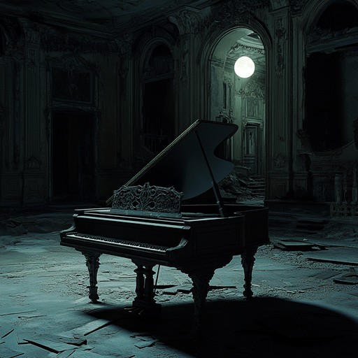 In the stillness of a moonlit night, this instrumental piece unravels a world of gothic sorrow and reflective detachment. The deep, resonant chords of the piano weave through the composition, accompanied by subtle, mournful strings that add layers of depth and emotional weight. Each note tells a story of lost love and haunting memories, creating a soundscape that is both beautiful and tragically poignant