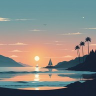 delicate acoustic melody reflects tranquil seaside vibes