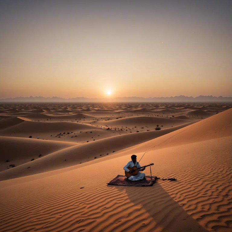 In this track, the haunting sound of the sitar combines with the steady, soulful vibe of rock music, creating a longing, nostalgic soundscape that echoes the desolate beauty of a windswept desert. The music moves like the wind, sometimes a gentle breeze, other times a powerful gust, always stirring the sands of time.