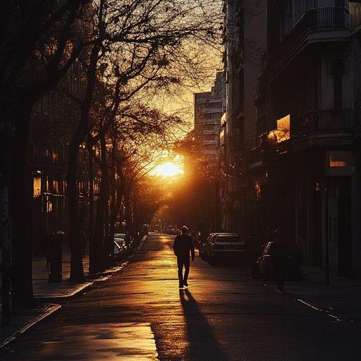 A gentle and soothing tango that unwinds the senses. Imagine a warm sunset, its golden hues shimmering down the empty, narrow streets of buenos aires. The soft, rhythmic flow of the bandoneón leads a delicate dance, blending seamlessly with mellow strings. This piece captures the serenity and romance of a quiet evening, offering a melodic escape where time slows down, and peace prevails.