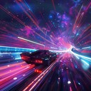 vibrant synthwave with driving beats and bright melodies