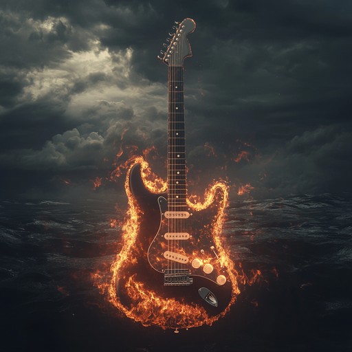 An instrumental hard rock composition that drives relentless energy with fiery guitar riffs, thunderous drums, and a pulsating bass line, creating a heart pounding sonic experience.