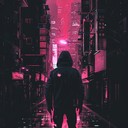 a dark, atmospheric journey through a neon-lit cityscape