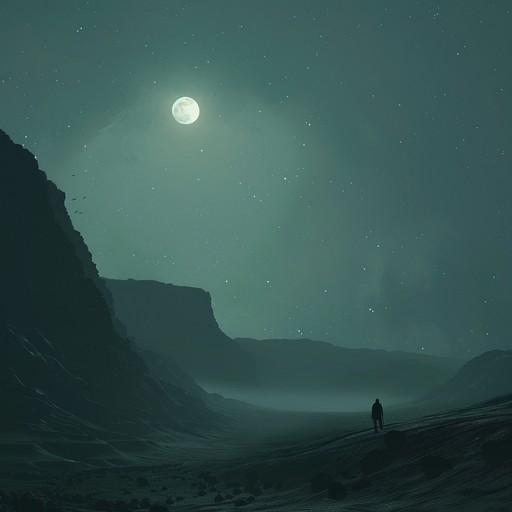 Embark on a melancholic journey through haunting midnight deserts, where ethereal waves reverberate, creating a profound sense of loneliness and introspection