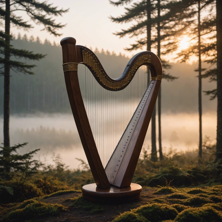 An utterly calming piece that represents the peaceful embrace of nature's early morning. Harmonious harp sounds provide a backdrop for imagining dewdrops glistening on newly awakened leaves.