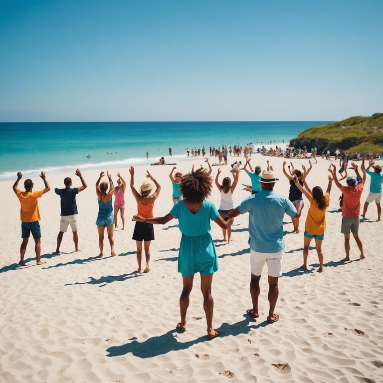 Imagine a sun drenched beach where the rhythm of the steel drums perfectly complements the laid back, cheerful atmosphere. This track embodies a sense of joy and relaxation that only a sunny day by the ocean can offer. With its reggae roots, the song creates a chill, positive vibe that encourages you to smile and unwind.