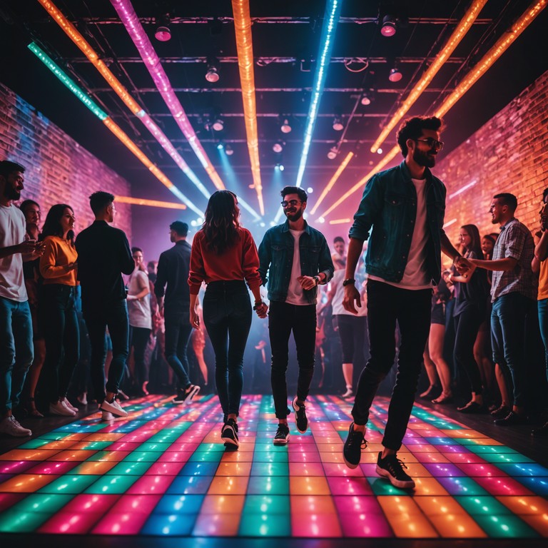 This track is a vibrant dance anthem featuring pulsating basslines and upbeat rhythms that create an electrifying atmosphere, perfect for dance floors and lively venues. The core of the song is driven by a deep, resonant bass that brings energy and a sense of unstoppable motion, complemented by high energy synth melodies that aim to uplift and energize listeners, making them feel like they are the life of the party.