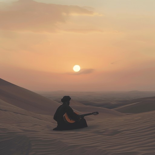 An evocative piece capturing the desolation of the desert at twilight. The oud's soulful strings tell a story of isolation, with each note resonating like a whisper in the vast emptiness, mixing nostalgia with the beauty of the middle eastern dusk.