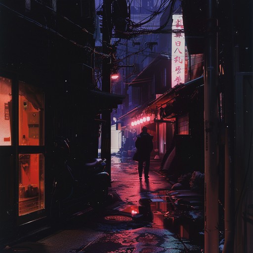 Imagine wandering through the dimly lit back alleys of tokyo, where neon lights flicker ominously and shadows lurk at every corner. The song's synth heavy beats create an eerie atmosphere, while traditional j pop melodies add a haunting contrast, resulting in an unnerving yet strangely captivating experience.