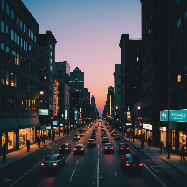 Expanding on the tranquil yet complex life of a city as evening approaches, this track employs a saxophone to melodically explore the calm sophistication of night in a bustling urban environment