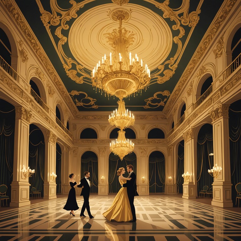 This track should encapsulate the elegance and high society atmosphere of 19th century vienna, blending traditional waltz rhythms with a modern sophisticated twist to produce a timeless piece. The melody should flow smoothly, conveying a sense of grace and poise reminiscent of ballroom dances held in imperial palaces.