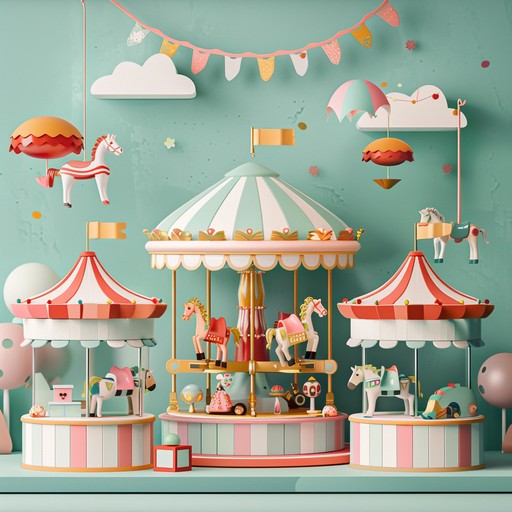 A whimsical waltz that sweeps listeners back to their childhood, capturing the feel of a lively toyshop with its array of spinning carousels, chattering toys, and twinkling lights. This instrumental piece employs a charming melody that dances playfully, creating a magical, nostalgic atmosphere that tugs at the heartstrings and ignites the imagination