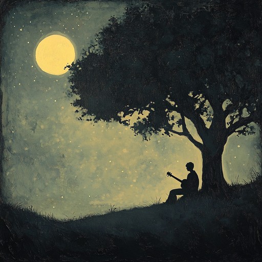 A gentle ballad featuring delicate guitar melodies that evoke feelings of love and peace under a serene moonlit night, perfect for moments of reflection and tranquility.