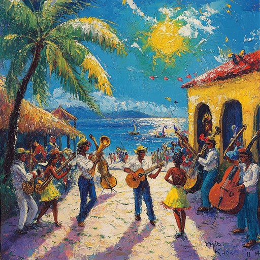 This instrumental cumbia track is characterized by its joyful, lively melodies and infectious dance rhythms, perfect for any celebratory setting. The vibrant accordion leads the arrangement, supported by rhythmic percussion and bass lines that evoke a sense of tropical happiness. Ideal for festive occasions, the track's upbeat tempo and cheerful vibe make it a standout choice for bringing people together in celebration.