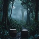 hauntingly enigmatic beats in dense, echoing jungle sanctuary